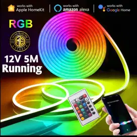 LED Strip RGB IP67 Cutable Running Neon Lampu Potong Warna Warni 5M