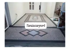 Lantai batu sikat bermotif