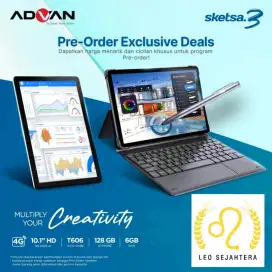 advan tab sketsa 3 ram 6gb 128gb Bonus pena dan keyboard garansi 1 thn