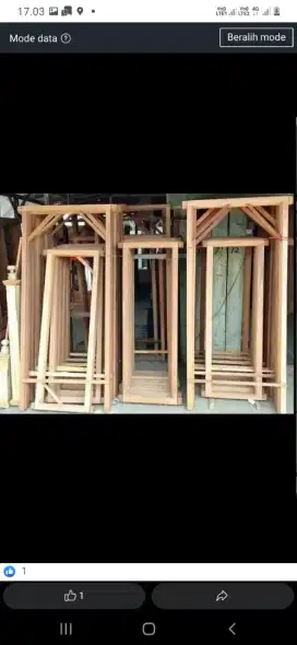 Kusen pintunya ready dari kayu bekas meranti oven berkualitas