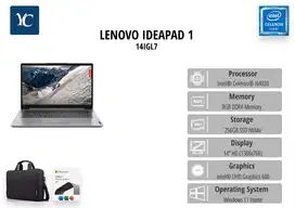 Lenovo Ideapad Slim 1 14 N4020 8GB 256 SSD Win 11 Free Office