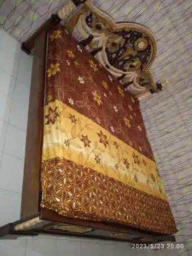 Kasur tempat tidur kayu jati (tanpa spring bed)
