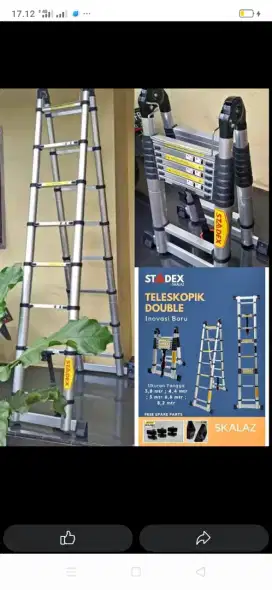 Tangga teleskopik double 4.4 meter