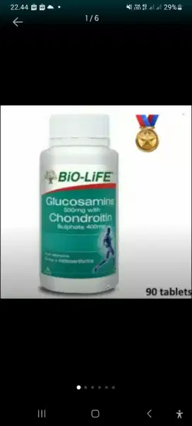 Vitamin Lutut Sendi Tulang Biolife Glucosamine Chondroitin