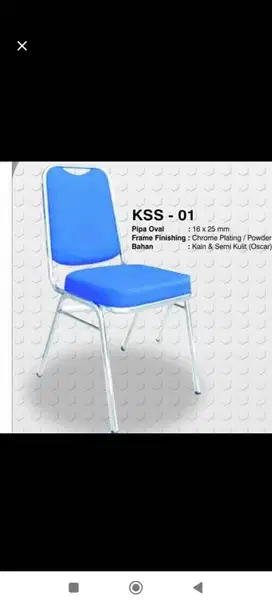 Kursi makan/tumpuk/terop tersedia warna merah/biru.