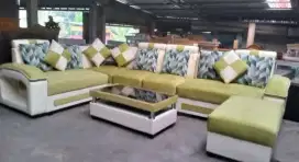 Sofa engkel dua hijau cream