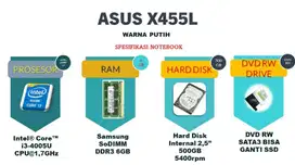 ASUS X455L (PUTIH)