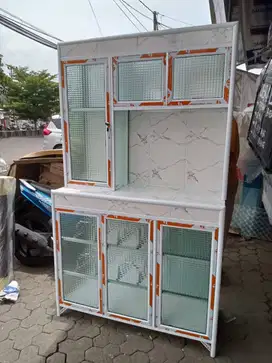 RAK PIRING 3 PINTU HOLO PUTIH