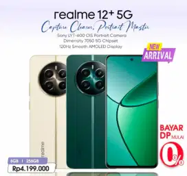 REALME 12+ 5G RAM 8+8/256 NFC. BARU SEGEL. GARANSI 1TAHUN