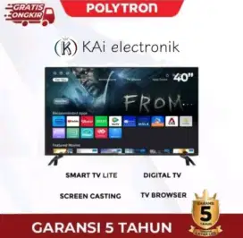 PROMO SMART TV POLYTRON 40 INCI TERBARU GARANSI RESMI 5 TAHUN