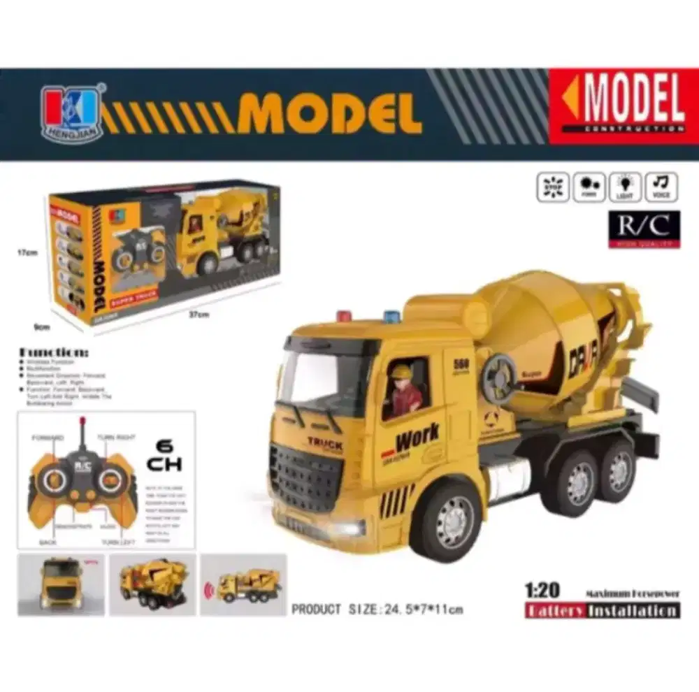 Rc truck mollen bisa bunyi lampu nyala