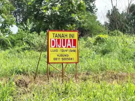 Dijual tanah kavling luas 128 m2, Sertifikat hak milik