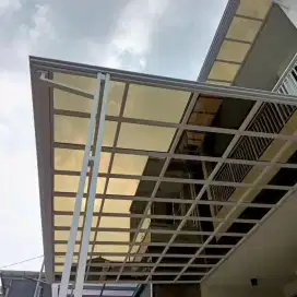 Kanopi solar tuff, pemasangan kanopi solar flat