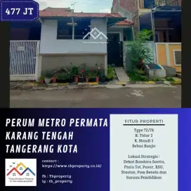 DIJUAL RUMAH DI PERUM METRO PERMATA KARANG TENGAH TANGERANG - LELANG