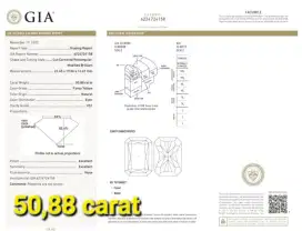 Dijual berlian besar langka asli dgn memo GIA