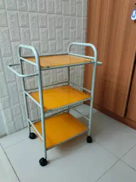 Rak beroda bertingkat tempered glass