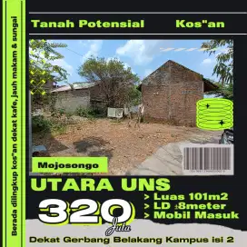 Tanah 101 buat kos Utara UNS