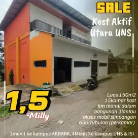 Kost aktif dijual murah utara UNS