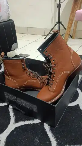 Sepatu boots Kulit asli, model klasik / Vintage