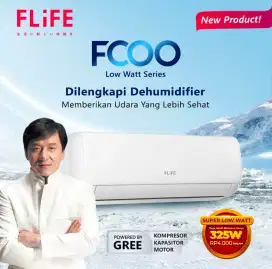 Gree terbaru flife 1/2 pk+psg+pipa 3m+kbl 3m+breket