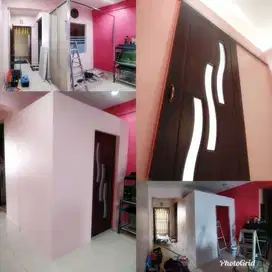 Pasang Partisi-Plafon Gipsum,PVC,GRC,Kayu. Jasa Tukang & Borong Murah