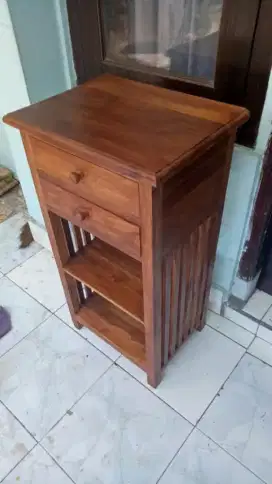 Meja dispenser kayu jati