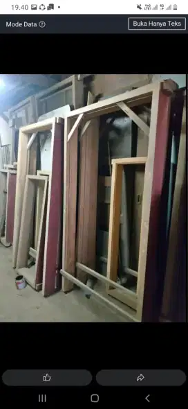 Kusen pintunya ready dari kayu bekas meranti oven berkualitas