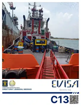 Visa Indonesia C13 join vessel C17 superintendent inspection