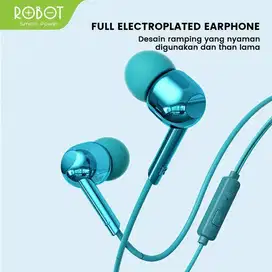 Robot RE40 Headset Simple In-Ear Earphone Deep Bass Wired Microphone