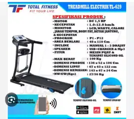 Treadmil elektrik TF 629/2 fungsi