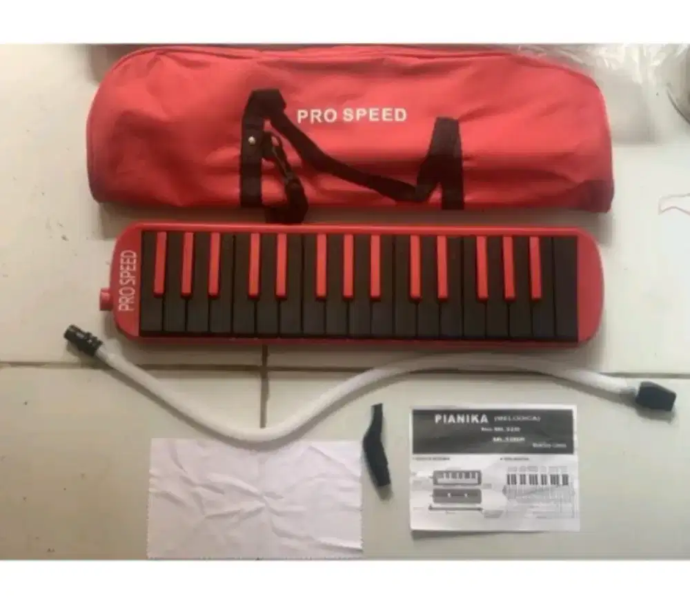 Pianika tiup warna merah hitam prospeed