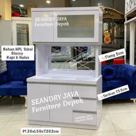 SEANDRY JAYA Furniture Depok/Lemari Sayur/Piring/Dapur/Kayu//HPL/Murah