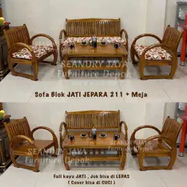 SEANDRY JAYA Furniture Depok/Sofa Blok Jati Jepara/Minimalis/Murah