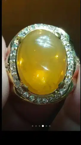 Jual Batu Cincin  Golden Yellowish Fire Oval Crystal