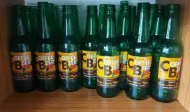 Botol beling antik bekas untuk hiasan kafe -Coffee beer (botol hijau) 