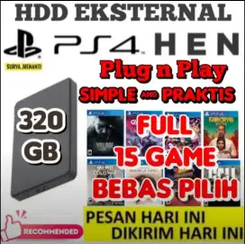 HDD PS4 320GB FULL GAME Harga Mrh Meriah SIAP DIKIRIM