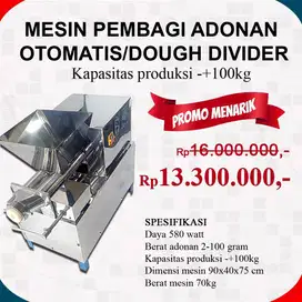 PRE ORDER MESIN PEMBAGI ADONAN OTOMATIS / DOUGH DIVIDER / DOUGH MIXER