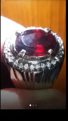 Jual Batu Cincin Red Pigeon Orange Garnet Cutting Good