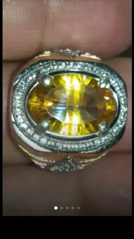 Jual Batu Cincin Permata Golden Yellowish Citherine