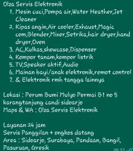 Servis panggilan dispenser,mesin cuci,kipas angin,pompa air,kulkas