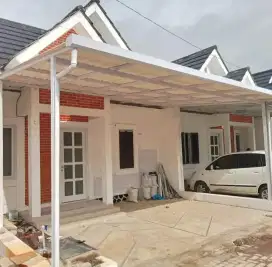 Jasa pembuatan dan pemasangan kanopi rumah minimalis atap alderon RS