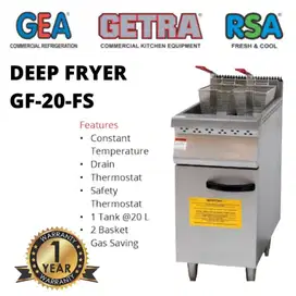 Gas deep fryer Getra GF20FS