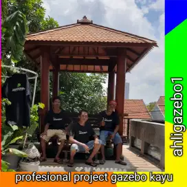 Gazebo kayu glugu / gazebo taman