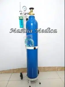 Jual Paket Tabung Oksigen 6M3 + Isi Oxygen + Troli + regulator + Selan