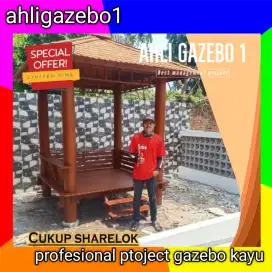 Gazebo minimalis / gazebo kayu / gazebo