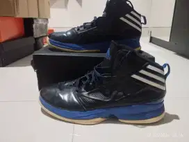 Sepatu Basket Black Blue Leather 43