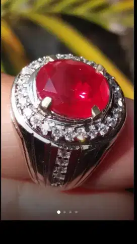 Jual Batu Cincin Permata Red Delima Ruby HQ Cutting Top