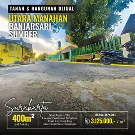 Tanah Rumah Solo Kota Surakarta Banjarsari Sumber Manahan RS Brayat