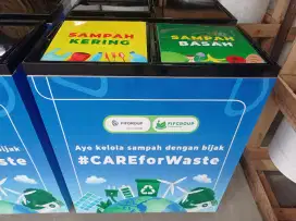 Tempat sampah kotak 2 in 1