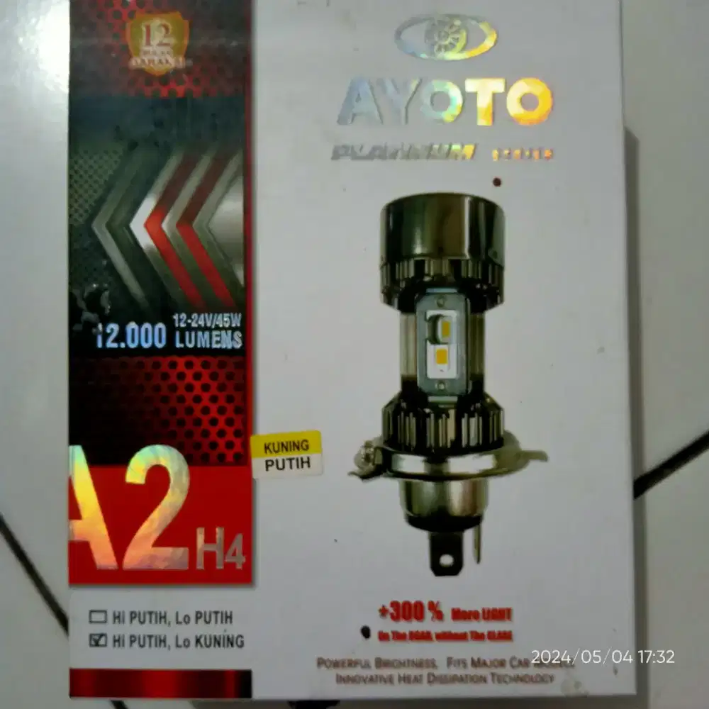 Lampu Headlamp LED soket H4